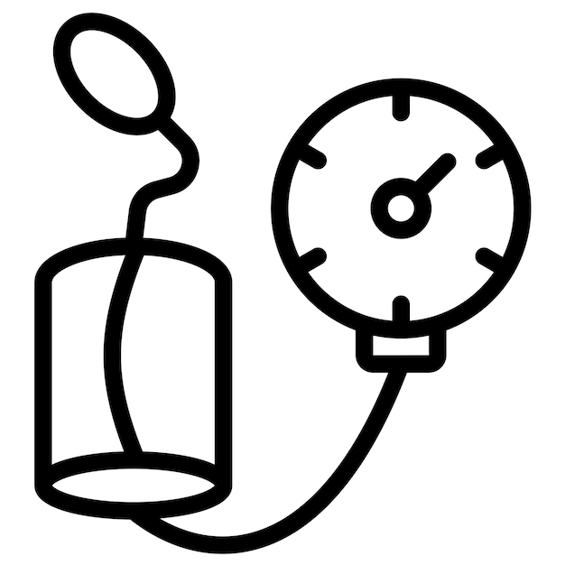Vettore illustrazione dell'icona vettoriale della misurazione della pressione sanguigna di medicine iconset