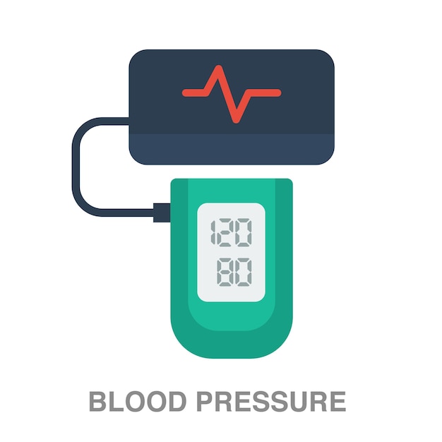 Vector blood pressure illustration on transparent background