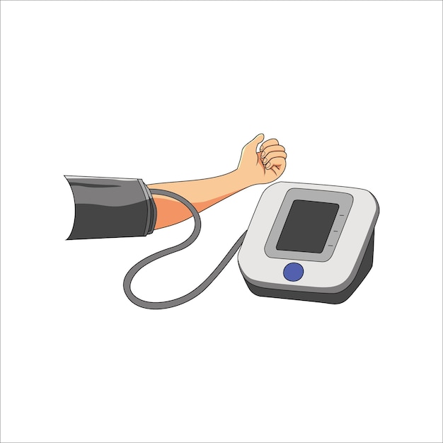 blood pressure monitor vector illustration. medical equipment sign and symbol