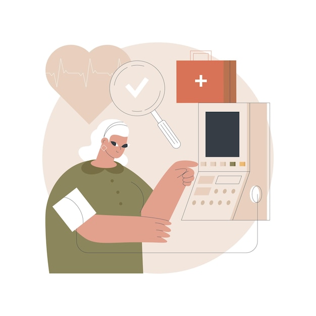 Blood pressure screening abstract concept illustration