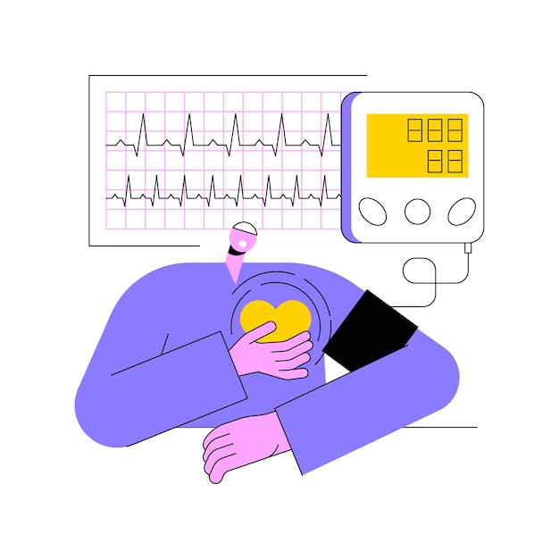 Blood pressure screening abstract concept vector illustration