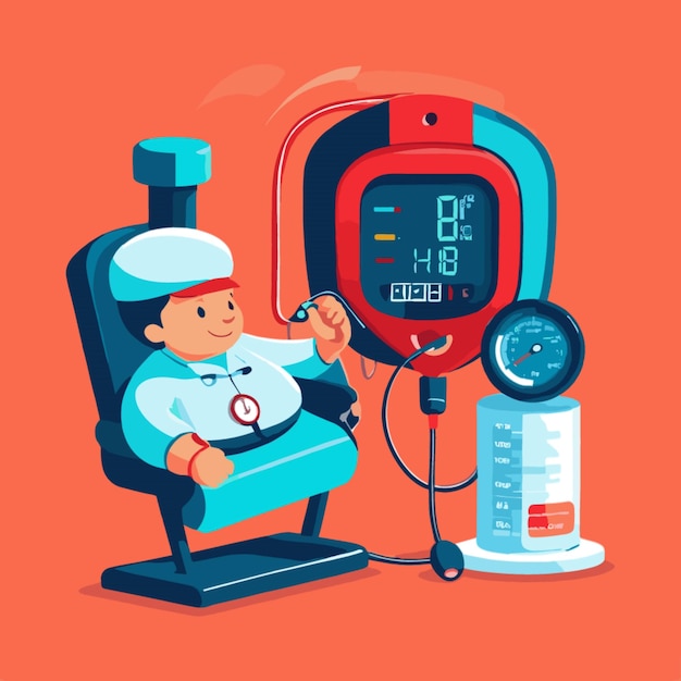 Vector blood pressure vector on a white background