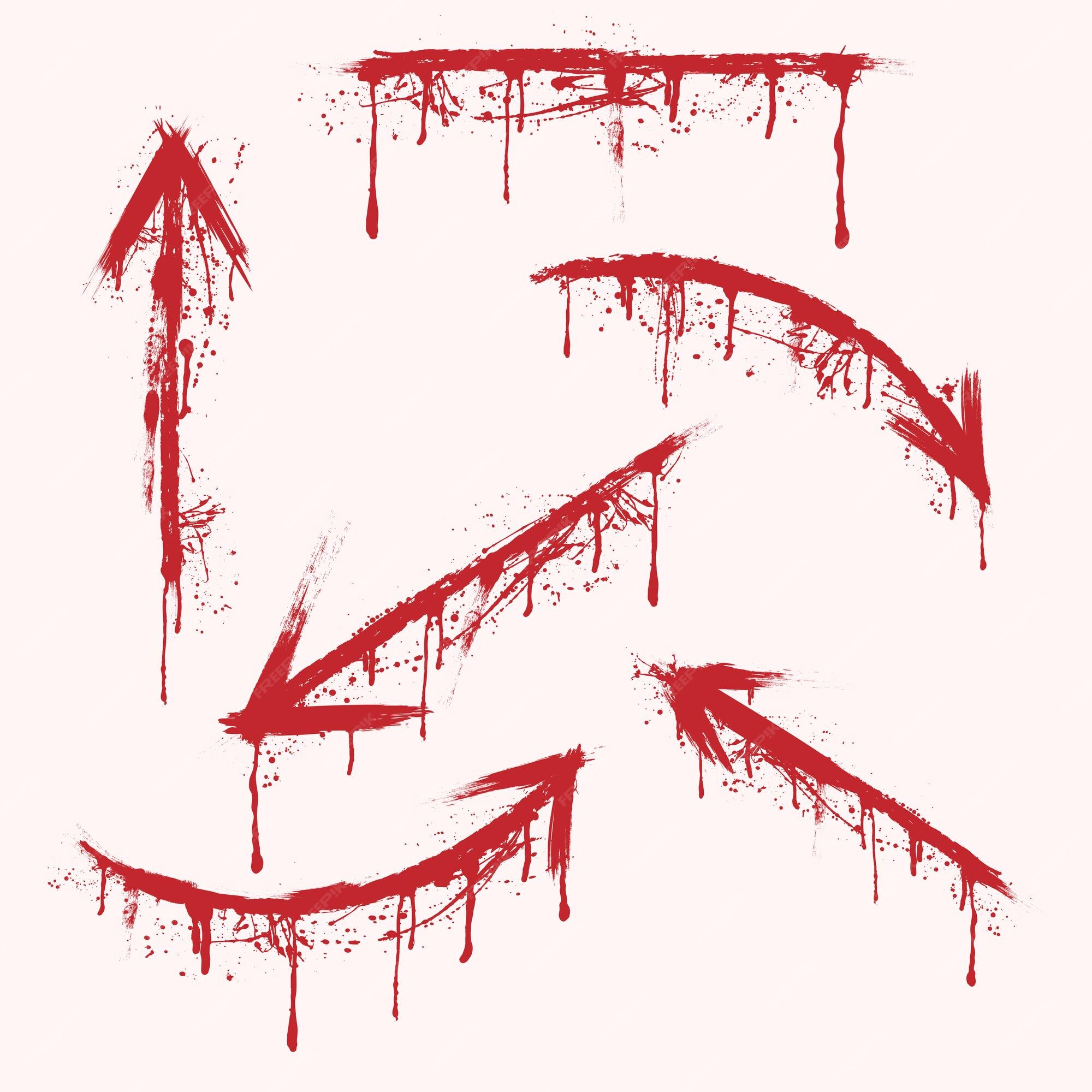 Premium Vector | Blood splash lines arrows