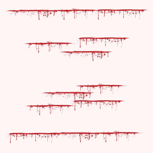 벡터 혈액 스플래시 라인 세트