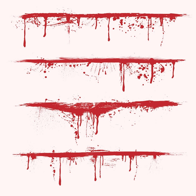 Vector blood splash lines