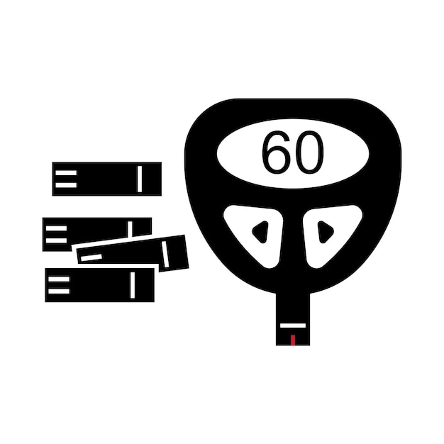 Vector blood sugar meter icon vector