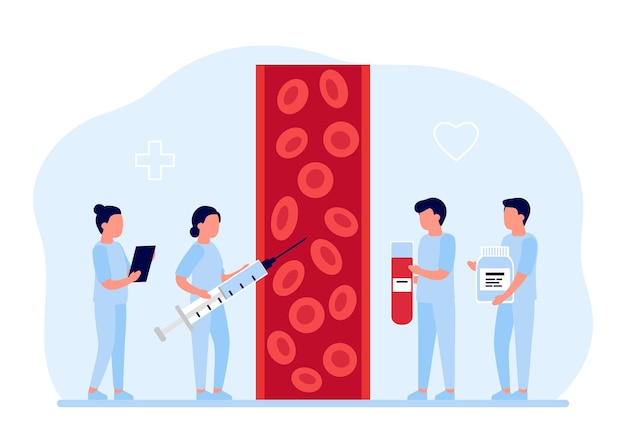 La salute della scienza dell'analisi del sangue sull'aiuto del donatore di sangue i medici studiano l'aiuto della medicina della gente di salute dell'esame