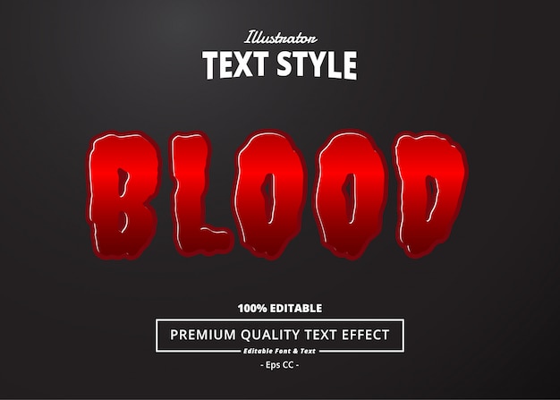 Vector blood text effect