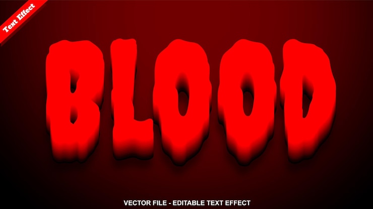 Vector blood text effect