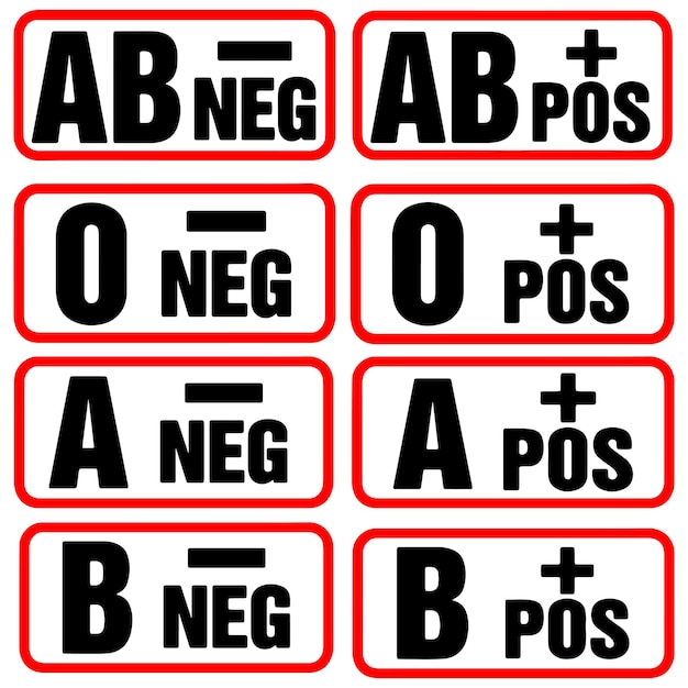 Vector blood types vector pack