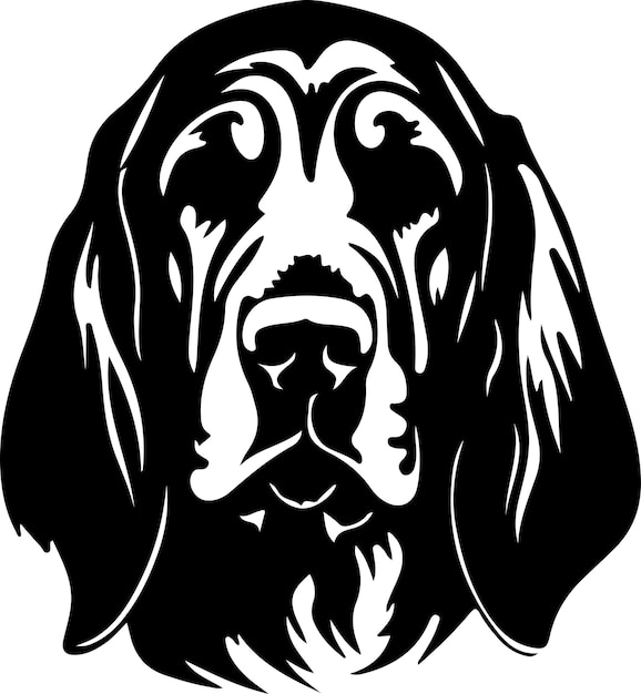 Bloodhound black silhouette with transparent background