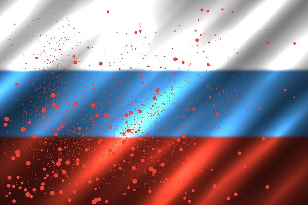 Vector bloody russian flag background