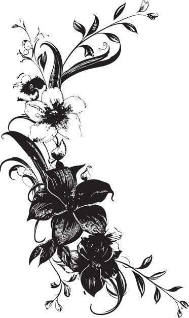 Vettore bloomgarden nexus emblema floreale artistico floralfusion nexus evolution arte decorativa creativa