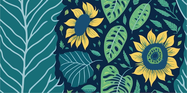 Blooming Beauties Natureinspired Floral and Sunflower Vector Patterns