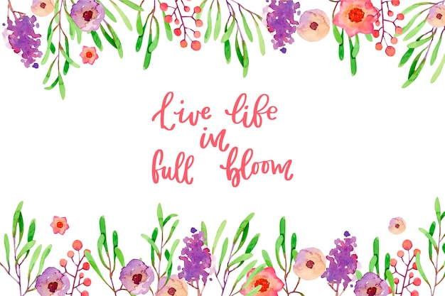 Blooming flowers background style