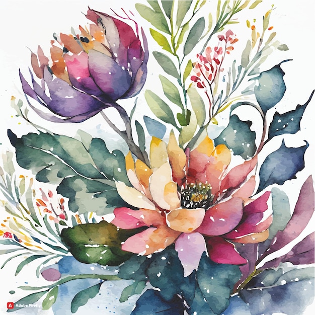 Blooms in Watercolor