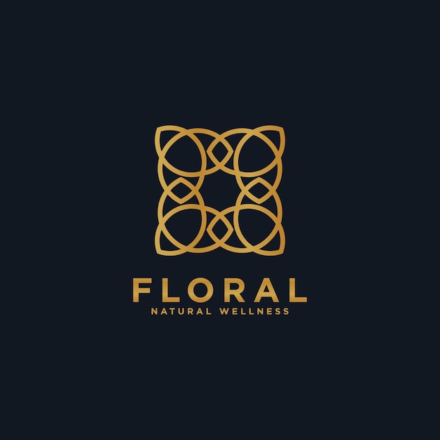 Blossom Brilliance 幾何学模様の花ロゴが織り成す贅沢なシンフォニー