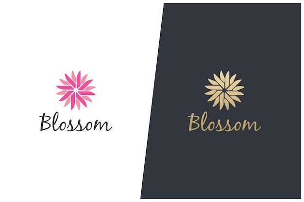 Blossom Wellness Nature Spa Vector Logo Concept