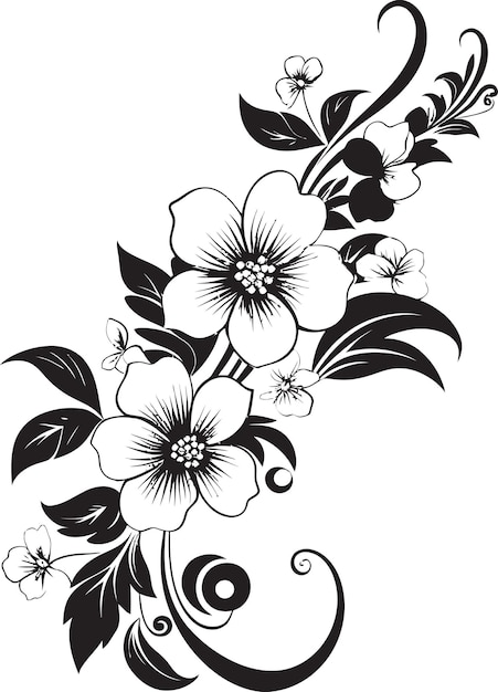 Vector blossomcraft crafting vector floral logos flowerglow iconic decorative emblem design