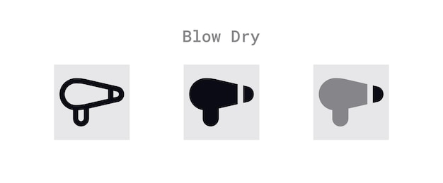 Blow Dry Icons Sheet