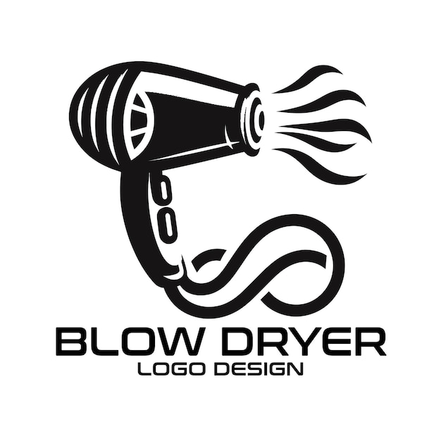 Vector blow dryer vector logo design