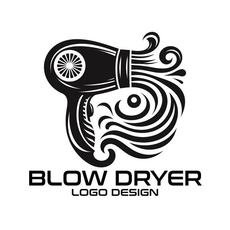 Vector blow dryer vector logo design