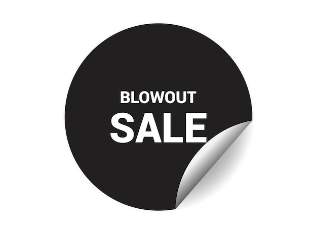 Blowout sale round sticker sign Blowout sale circle sticker banner badge symbol vector illustration