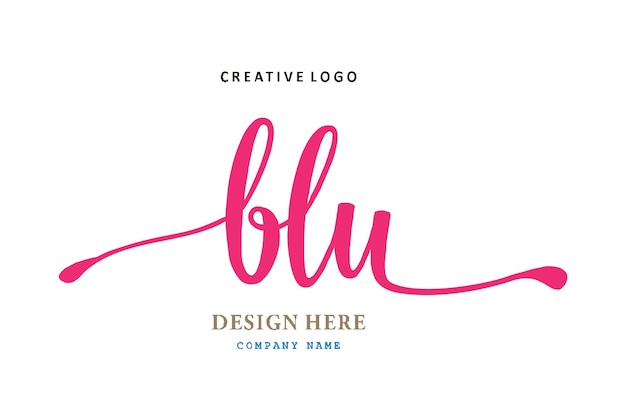 BLU lettering logo is simple easy to understand and authoritative