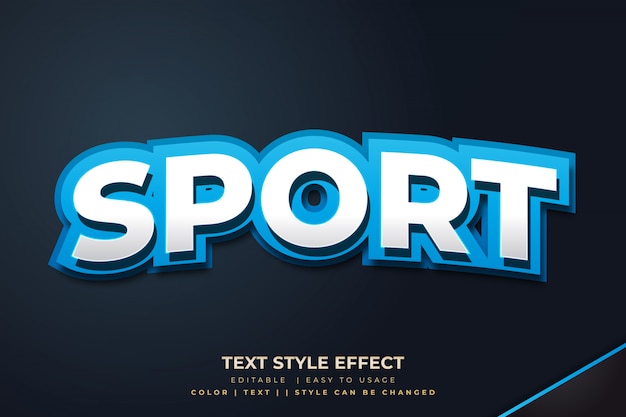 Вектор Синий 3d bold text style effect для команды e-sport