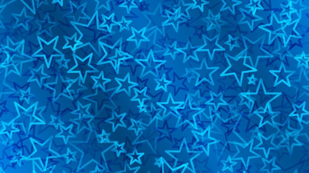 Vector blue abstract background of small stars