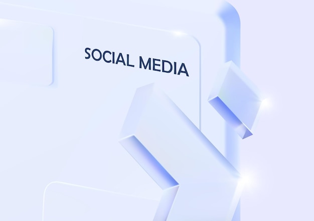 Vettore sfondo astratto blu modello di banner vettoriale per siti web di social media