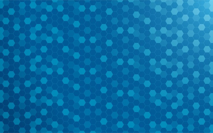 Vector blue abstract background with hexagon