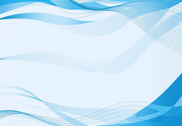 Vector a blue abstract background with wavy lines and a blue and white line