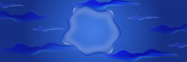 Blue abstract banner background.