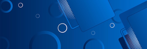 Blue abstract banner background.