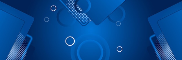 Blue abstract banner background.