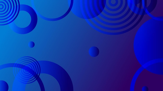 Blue abstract circle gradient modern graphic background