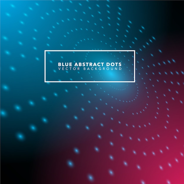 Vector blue abstract dots background