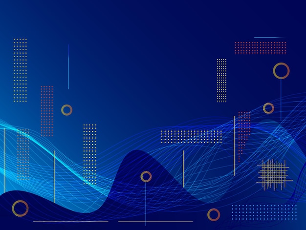 벡터 파란색 추상적인 기하학적 세련된 디자인 배경