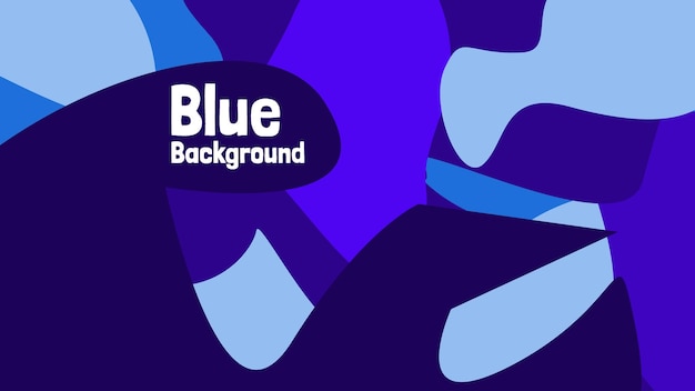 Blue abstract hand drawn background with abstract element and dynamic shape vector