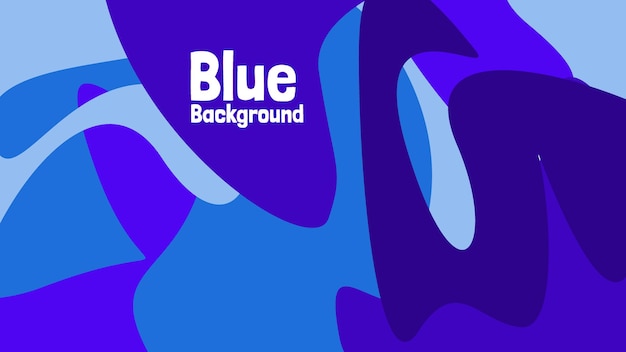 Blue abstract hand drawn background with abstract element and dynamic shape vector