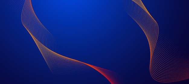 Blue abstract line background banner vector image design