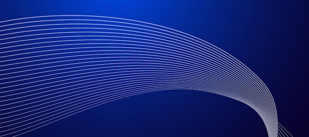 Blue abstract line background banner vector image design