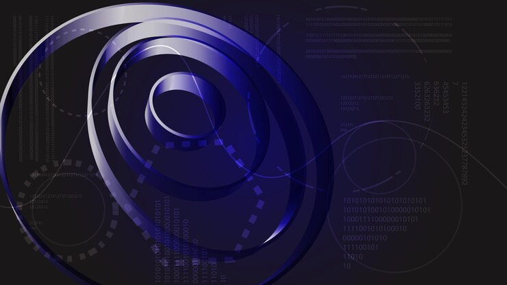 Vector blue abstract modern energy technology digital elements of the hud display from the future