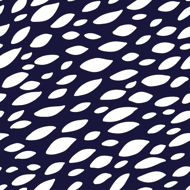 Blue abstract seamless pattern hand drawn art