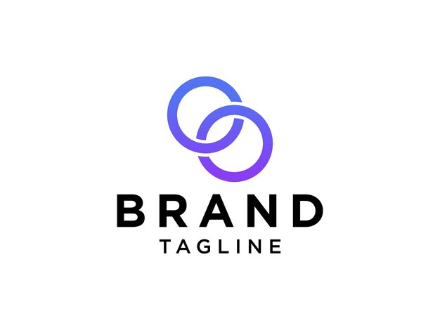 ベクトル 青い抽象的な正方形リンク ビジネス ロゴのテンプレート ベクトル デザイン