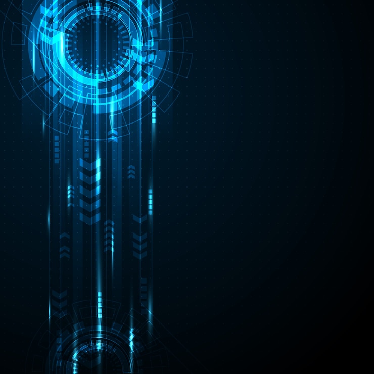 Vector blue abstract technology background.