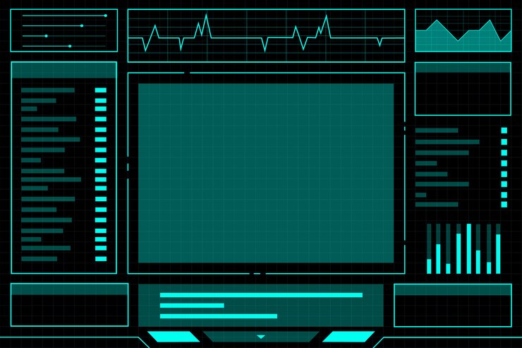 Vector blue abstract technology interface hud 