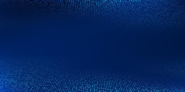Синяя абстрактная технология круглый пиксельный фон Научная сеть бизнес-концепция в футуристическом стиле Векторная иллюстрация