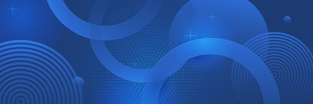 Banner lungo vettore astratto blu sfondo minimo con frecce e copia spazio per il testo copertina dei social media e modello di banner web